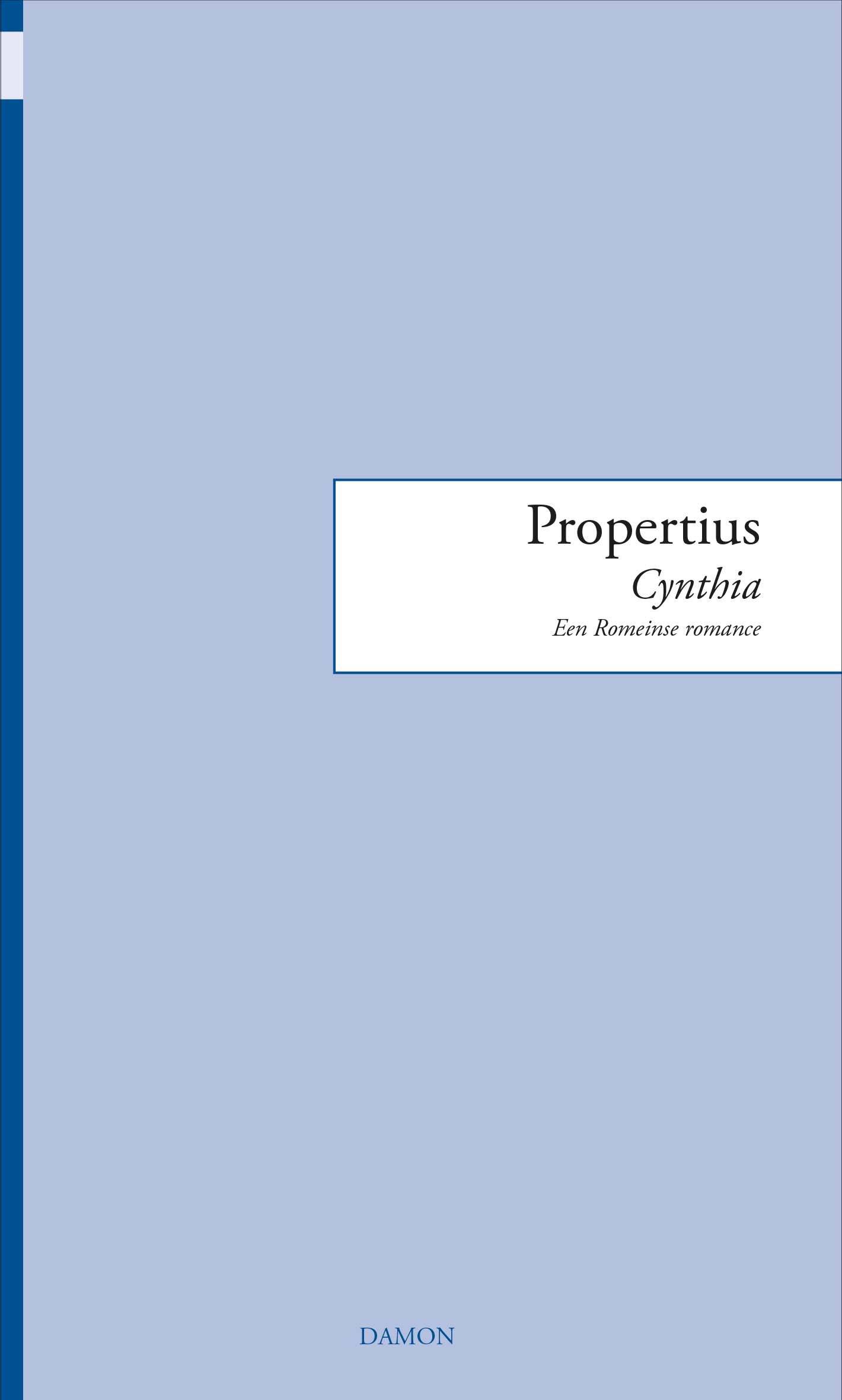 Propertius - Cynthia, Een Romeinse romance cover